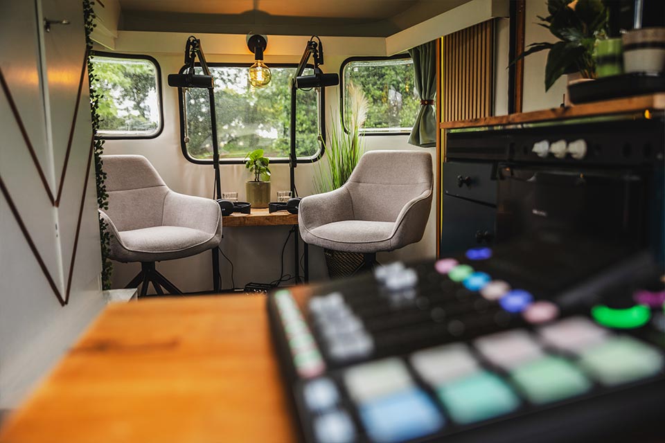 Geluidstechniek De Podcast Caravan